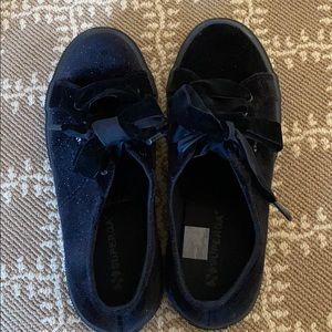 Superga sparkling velvet tennis shoes.
